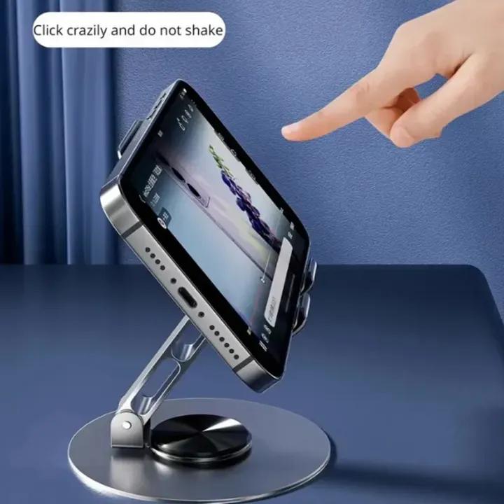 Metal Body Adjustable Phone Holder Foldable Desktop Stand for Mobile Phones - Image 3