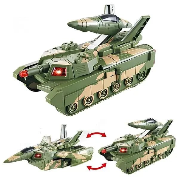 2?in?1 Military Aircraft & Tank Toy | Transformable Fighter Jet & Tank | Durable & Safe for Kids (random colour) - Image 3