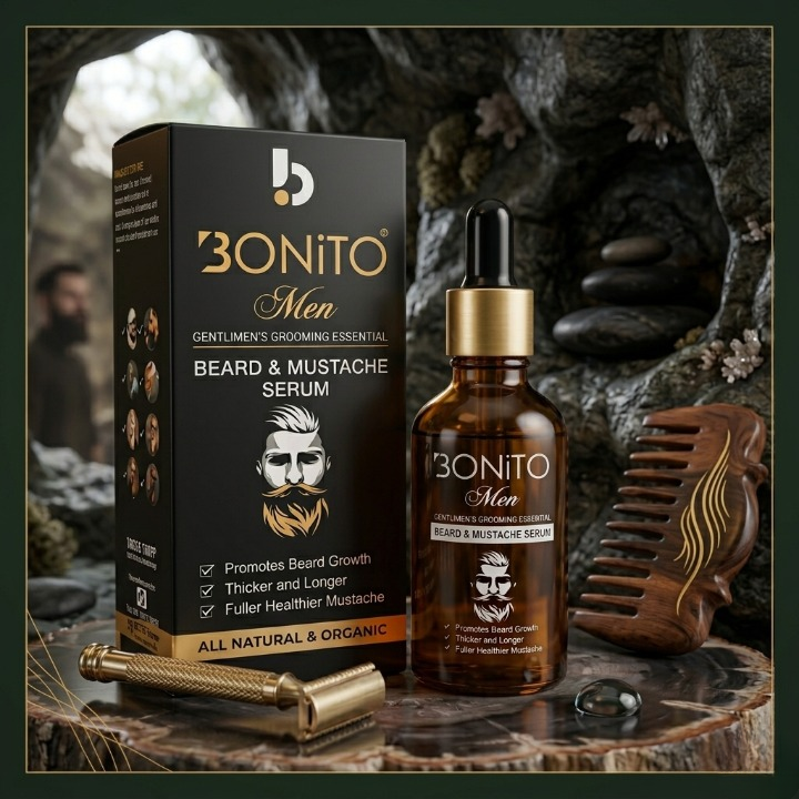 BONITO Men Beard And Mustache Serum Premium Grooming Essential With Natural Botanical Oils 30ml - Image 3