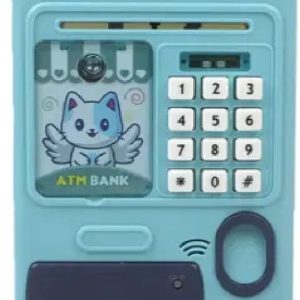 Creative Money Box ATM Machine | Password & Fingerprint Protection | Kids Savings Bank | Music & Auto Roll ( Random Colour And Design)