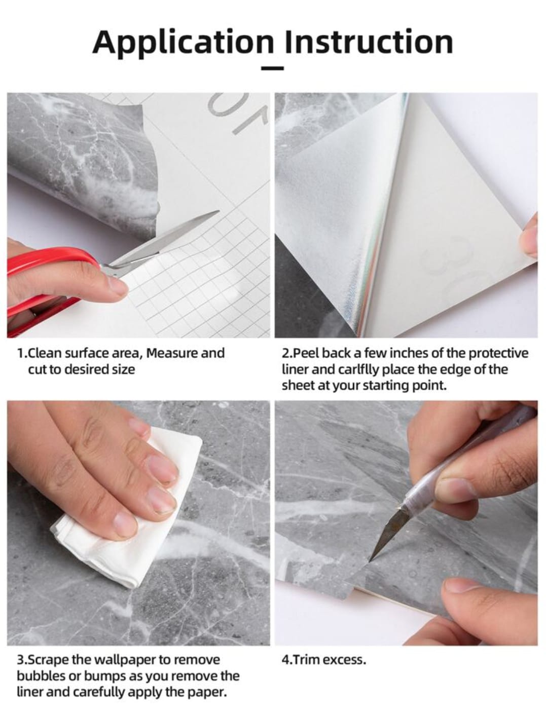 Self Adhesive White Marble Sheet Sticker For Kitchen, Cupboard, Wall Anti Oil And Heat Resistant Wallpaper - 02 Meter - Image 4