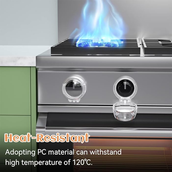 2 PC's stove knob lock Baby Safety Stove Gas Knob Covers & Childproof Oven Lock, Kitchen Safety Stove Locks for Babies & Toddlers - Image 4