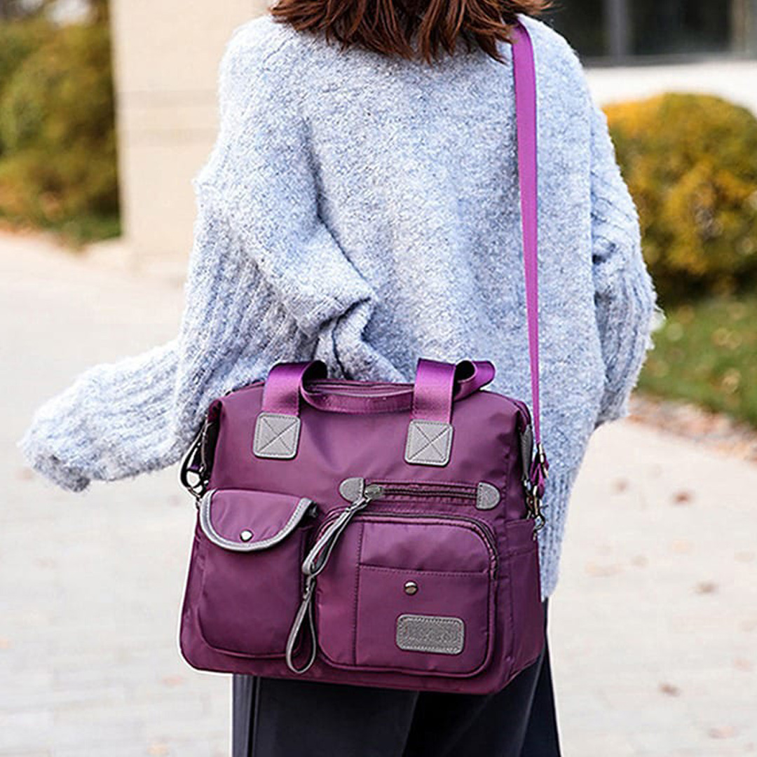 Splitter Handbag for Girls/Women Soft Large Capacity One-shoulder Shopping Bag - Image 3