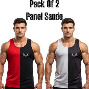 Pack of 2 Printed Top Tank Sando for Men and Boys | Stylish Panel Gym & Summer Wear