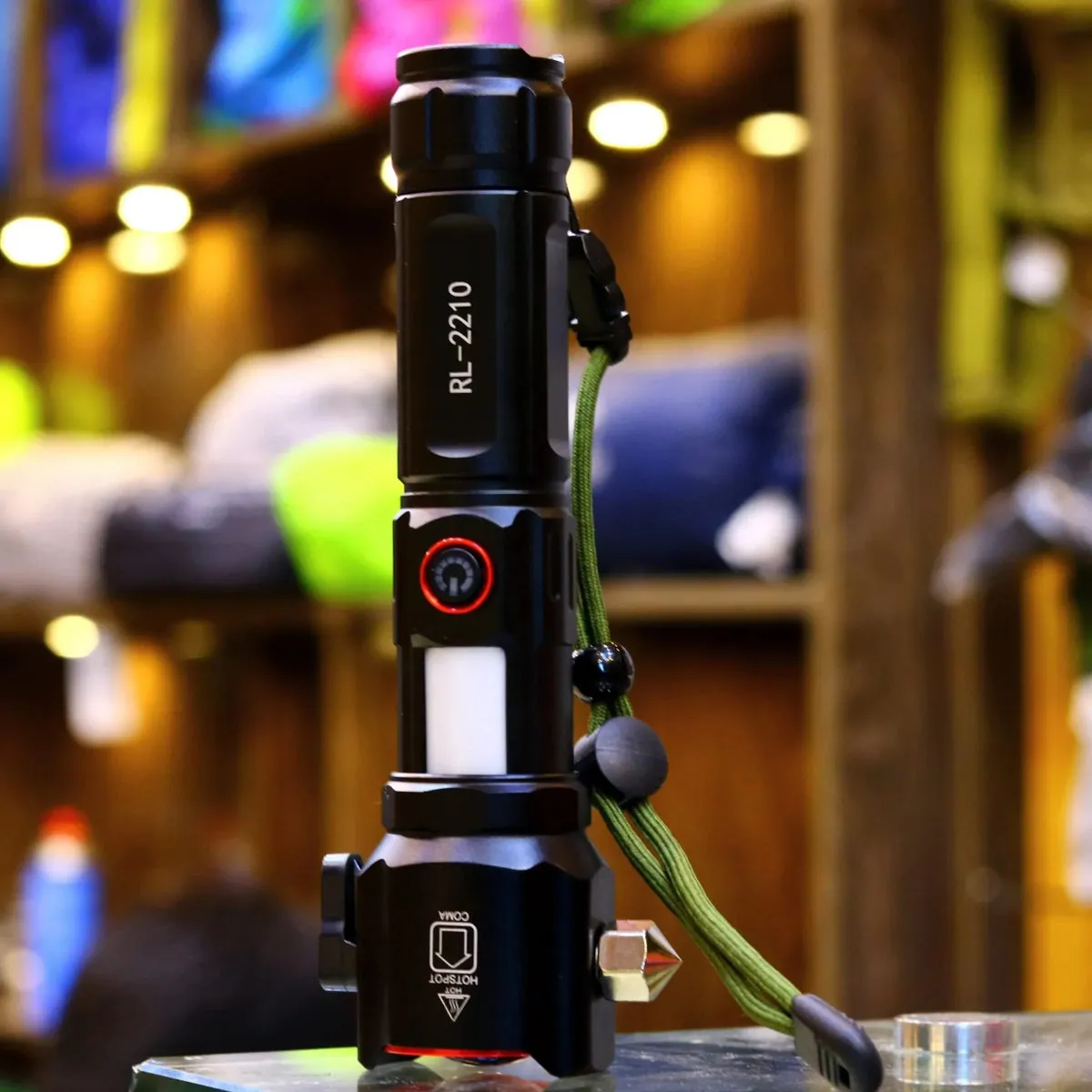super Powerful 2-in-1 Emergency Flashlight torch & Charging Bank Waterproof LED 2210long range flashlight - Image 3