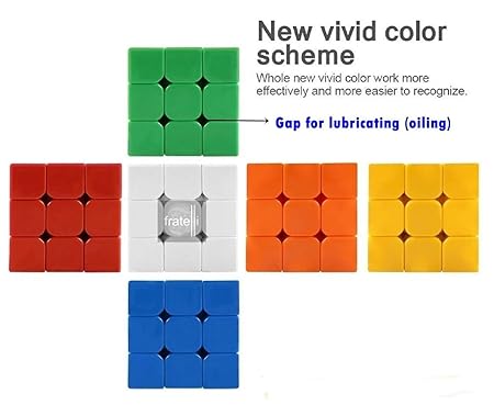 Rubic cube 3x3 for kids Magic Speed Square Cube Puzzle Toys High Quality With Box (Random color)