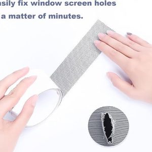 Mesh Roll Tape Window Screen Repair Patch Strong Self-Adhesive Fiberglass Mesh, Easy DIY Screen Repair Tape for Windows & Doors (2 Meter)