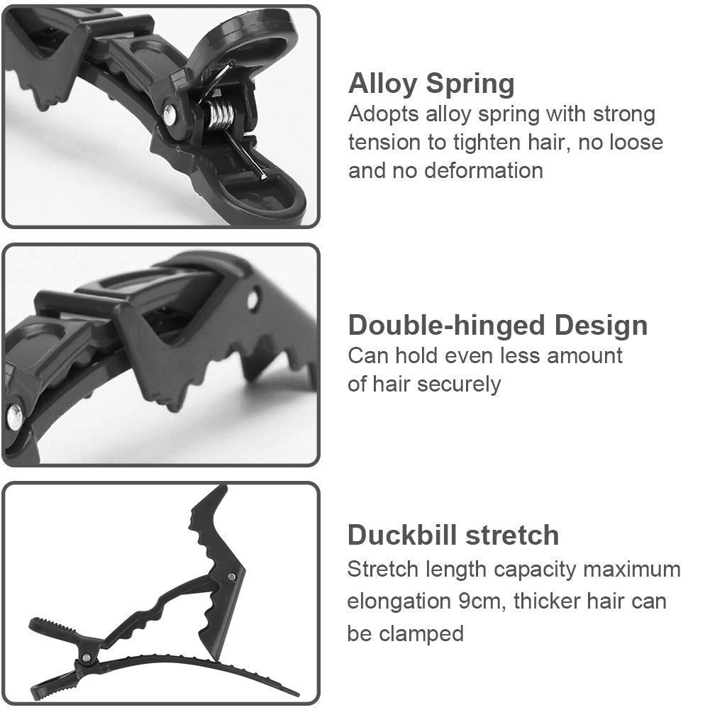 (Pack Of 6) Professional Hair Sectioning Crocodile Hairdressing Clips For Women - Image 3