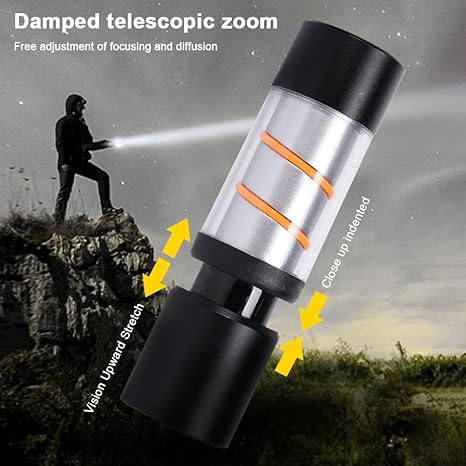 Stainless Steel LED Mini Usb Torch, Mini Pocket Flashlight - White - Image 2