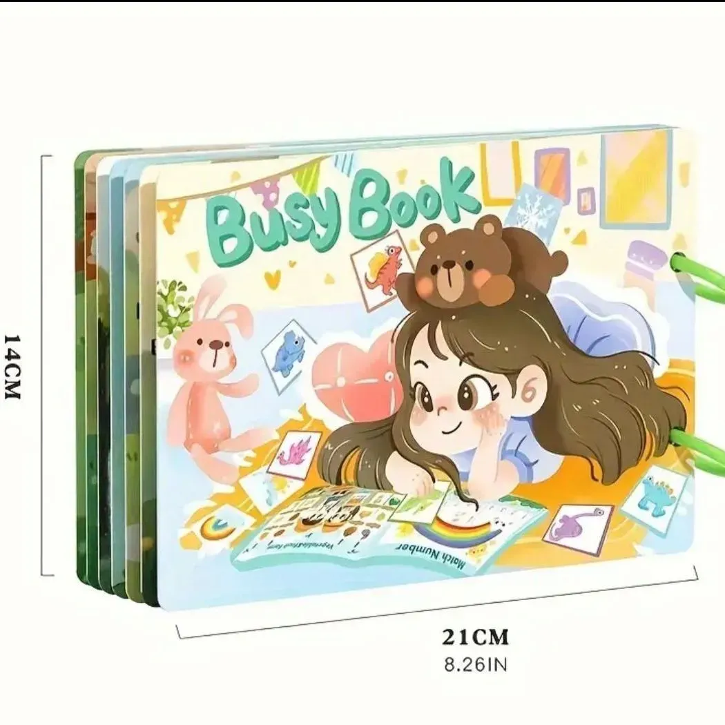 Montessori Quiet Busy Book for Toddlers 12 Theme Educational Learning Activity Book for Kids | Early Development Toy - Image 2