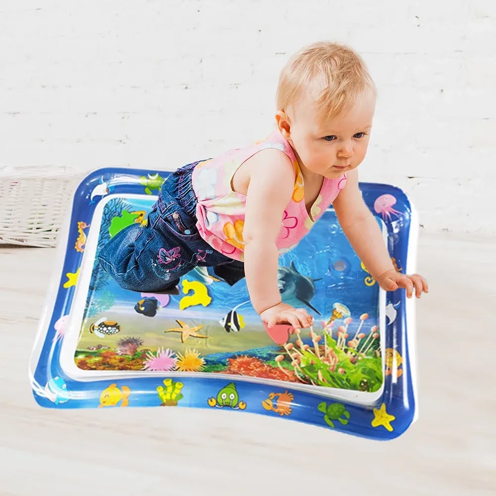 Inflatable Water Play Mat Premium Baby Toy for Infants & Toddlers (324 Months), Muscle Strengthening & Sensory Development, 27.4x21.5x2.2 inch (Random Color) - Image 2
