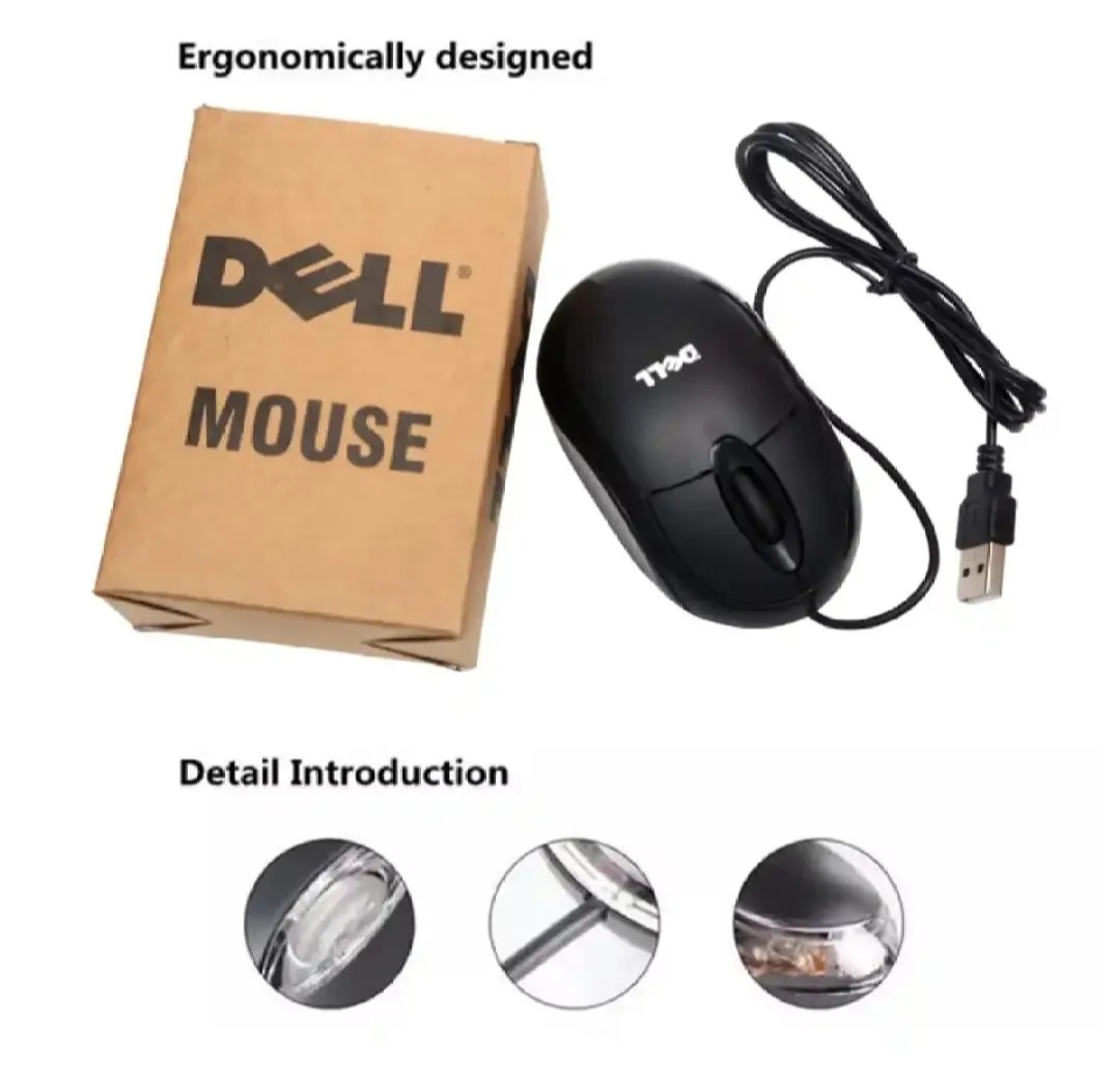 Dell USB Wired Mouse Smooth & Reliable Optical Tracking for Laptops and Desktop PCs - Image 4