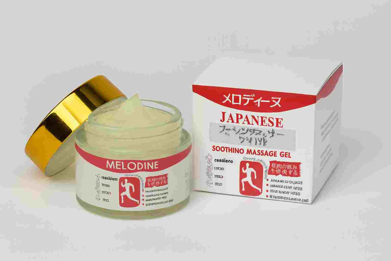 MELODINE Japanese Soothing Massage Gel Muscle & Joint Pain Relief Cream for Shoulder, Neck, Back & Knee Fast-Absorbing Herbal Formula (50g) - Image 2