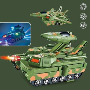 2?in?1 Military Aircraft & Tank Toy | Transformable Fighter Jet & Tank | Durable & Safe for Kids (random colour)
