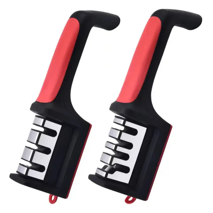 3-In-1 Diamond Coated Knife Sharpener Set with Ceramic Peeler 3-Stage Kitchen Helper for Fruit & Meat Knives - Image 2
