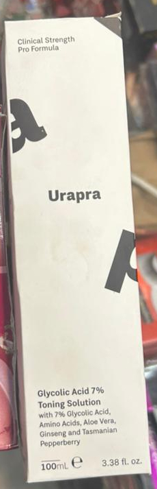 Urapra Glycolic Acid 7 Percent Toning Solution Smooth Exfoliation Gentle Care Easy Absorption Radiant Glow - 100ML - Image 3