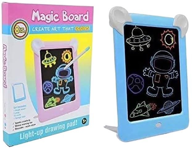 Kids Magic Glow Pad: 3D Light-Up Drawing Board for Creative Play and Learning - Image 3