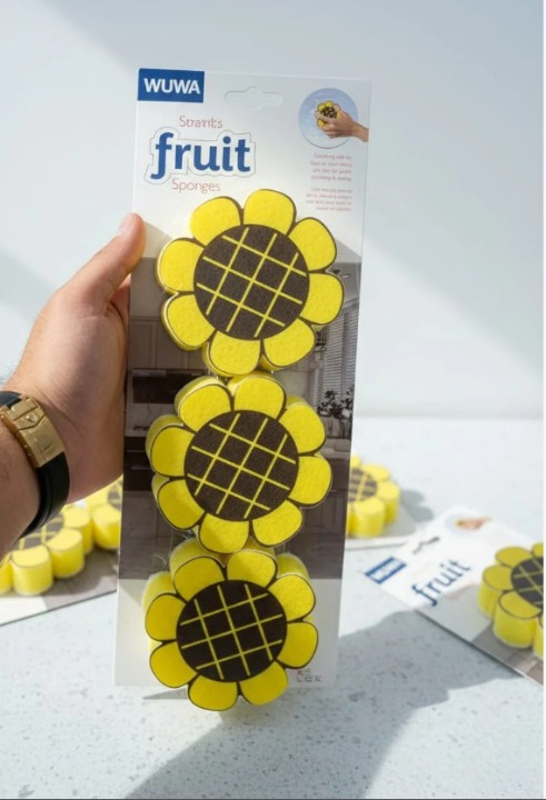 WUWA Stravits Fruit Sponges Providing Creative Design Attractive Look Durable Quality Comfortable Use (Random Design) - Image 4