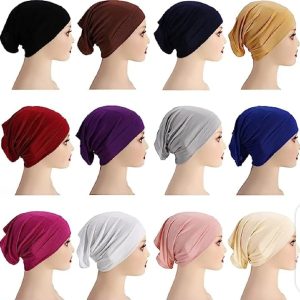 Pack Of 12 Colors Set Hijab Tube Cap Made Of Premium Jersey Cotton Fabric Comfortable And Stretchable For Every Day Wear