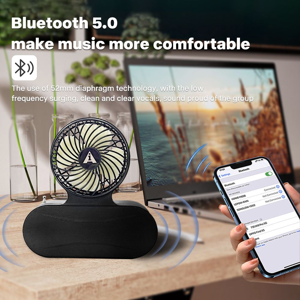 Solar fan Bluetooth speaker - Image 5