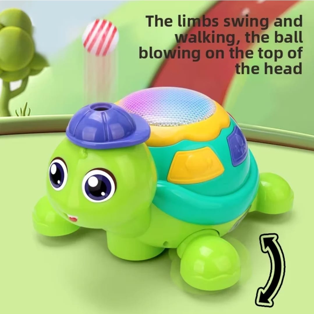 Blow the Ball Turtle Toy with Music & Lights Fun Interactive Play for Kids
