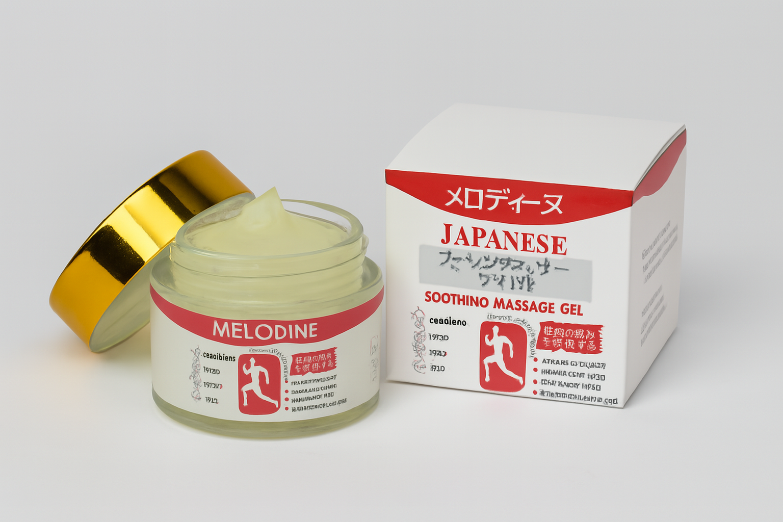 MELODINE Japanese Soothing Massage Gel Muscle & Joint Pain Relief Cream For Shoulder, Neck, Back & Knee Fast-Absorbing Herbal Formula 50 Grams - Image 3