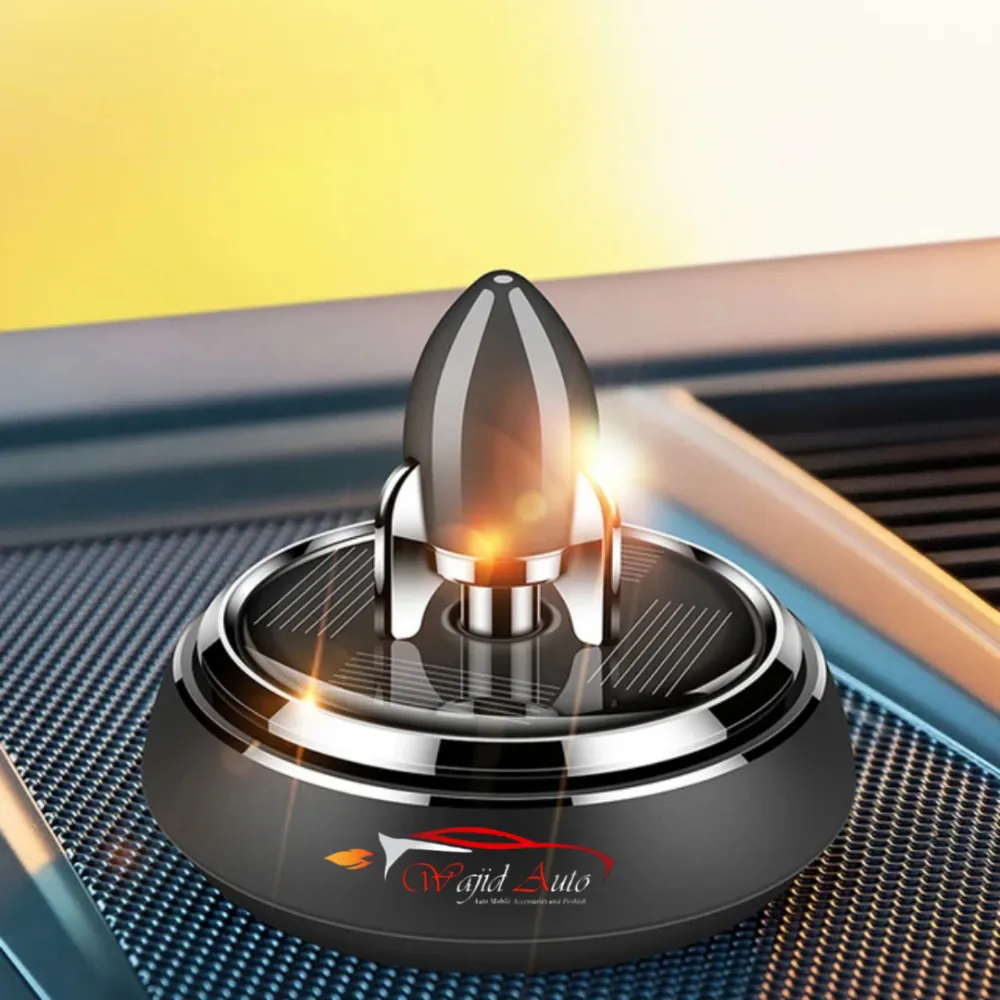 Solar Powered Speech Rocket Car Air Freshener Rotating Solar Fragrance Diffuser - Image 3