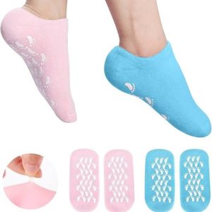 1 Pair Reusable Silicone Spa Gel Socks For Dry Feet And Cracked Heel Treatment  Moisturizing Hydrating Softening And Skin Smoothing Overnight Foot Care (Random Color)