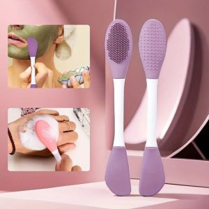 Silicone Facial Cleanser Brush (1 PCS)  Soft Face Cleaning & Exfoliating Brush | Deep Pore Cleansing Tool (Random Color)