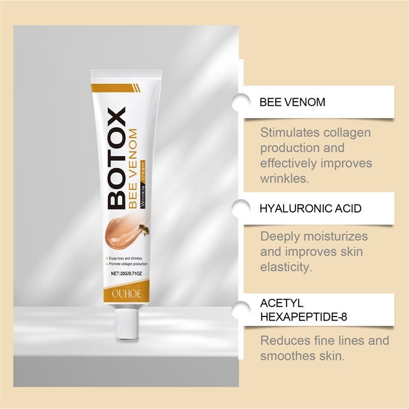 Bee Venom Botox Face Cream Whitening, Anti-Aging & Deep Moisturizing Skincare for Bright, Smooth & Hydrated Skin (35Gram) - Image 4