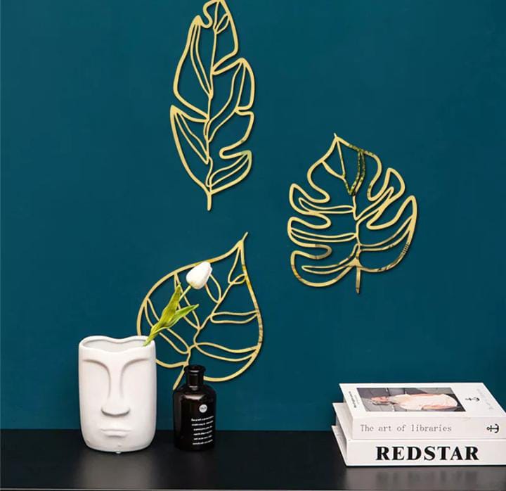 Maple Leaf Acrylic Mirror Wall Decorations
