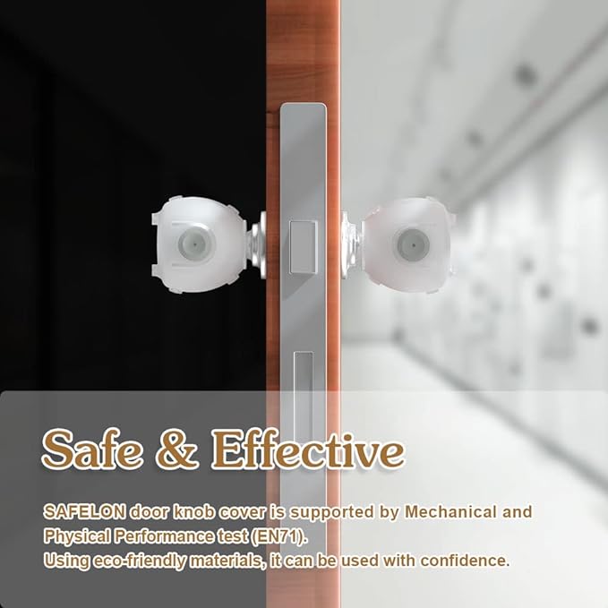 2 pcs door knob cover Baby Safety Door Knob Covers Doorknob Locks Child Children Kids Proof(random color ) - Image 2