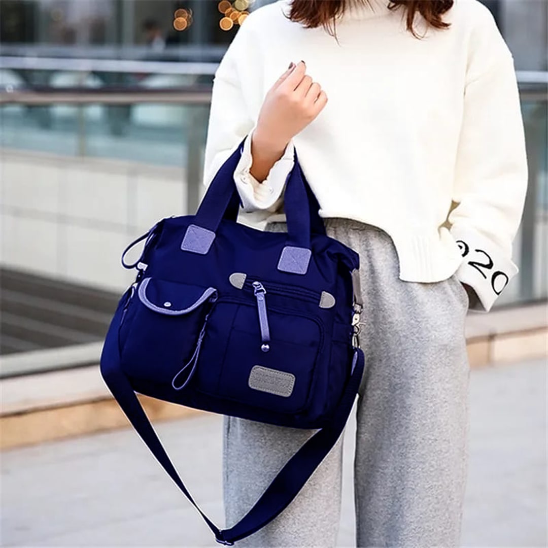 Splitter Handbag for Girls/Women Soft Large Capacity One-shoulder Shopping Bag - Image 2