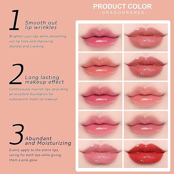 (10 Lipglosses) Dragon Ranee Lipglosses Korean Lip Gloss - Image 4