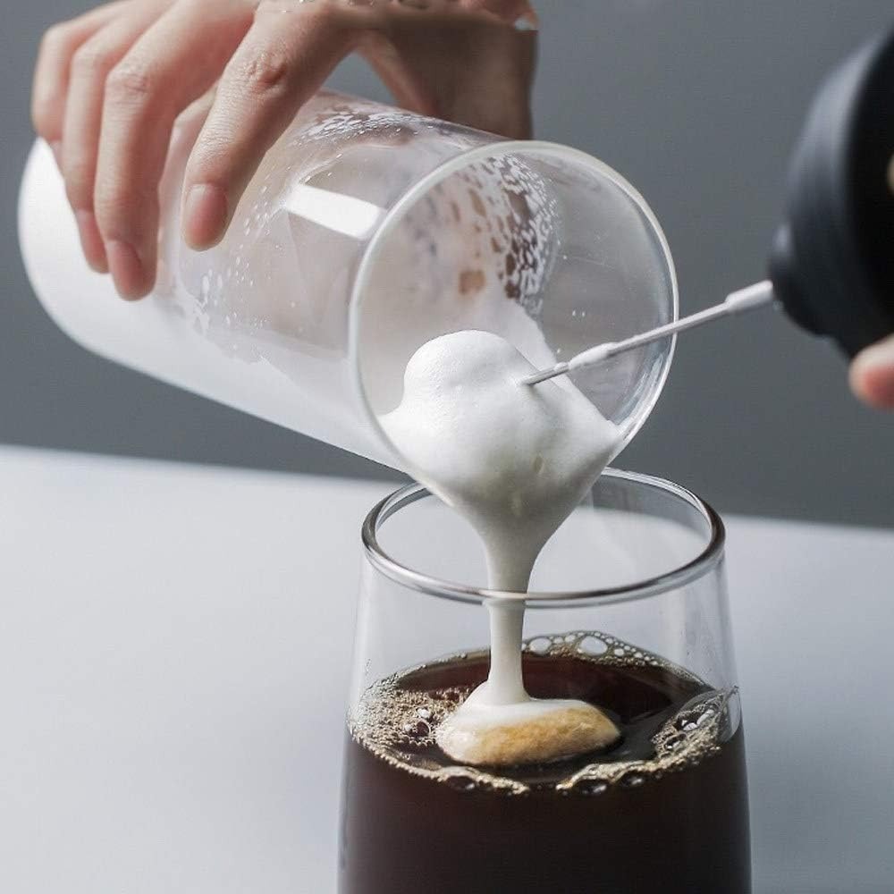 2 In 1 Rechargeable Milk Frother Wand Powerful Handheld Whisk & Drink Mixer For Coffee, Latte, Cappuccino, Hot Chocolate & Beverages (Black) - Image 3