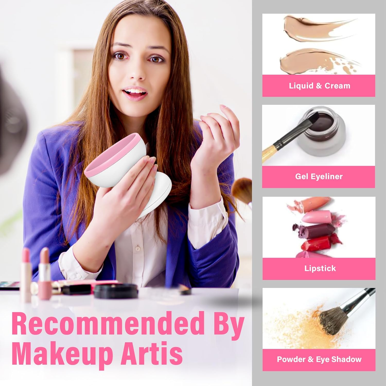 Makeup Brush Cleaner Machine, Electric Makeup Brush Cleaner(random color) - Image 4