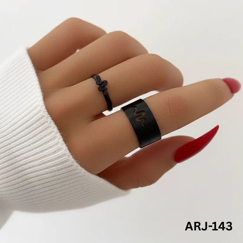 ARJ-143 Snake Shape Adjustable Ring Stylish Serpent Design Fashion Jewelry