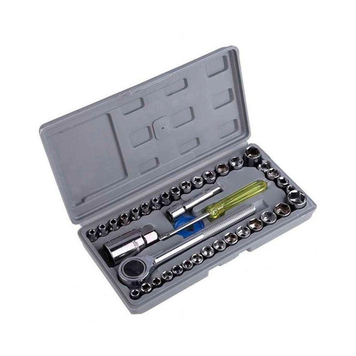 Aiwa 40 PCS Combination Socket Wrench Set Complete Mechanical Tool Kit for Home, Garage & Automotive Repair - Image 4