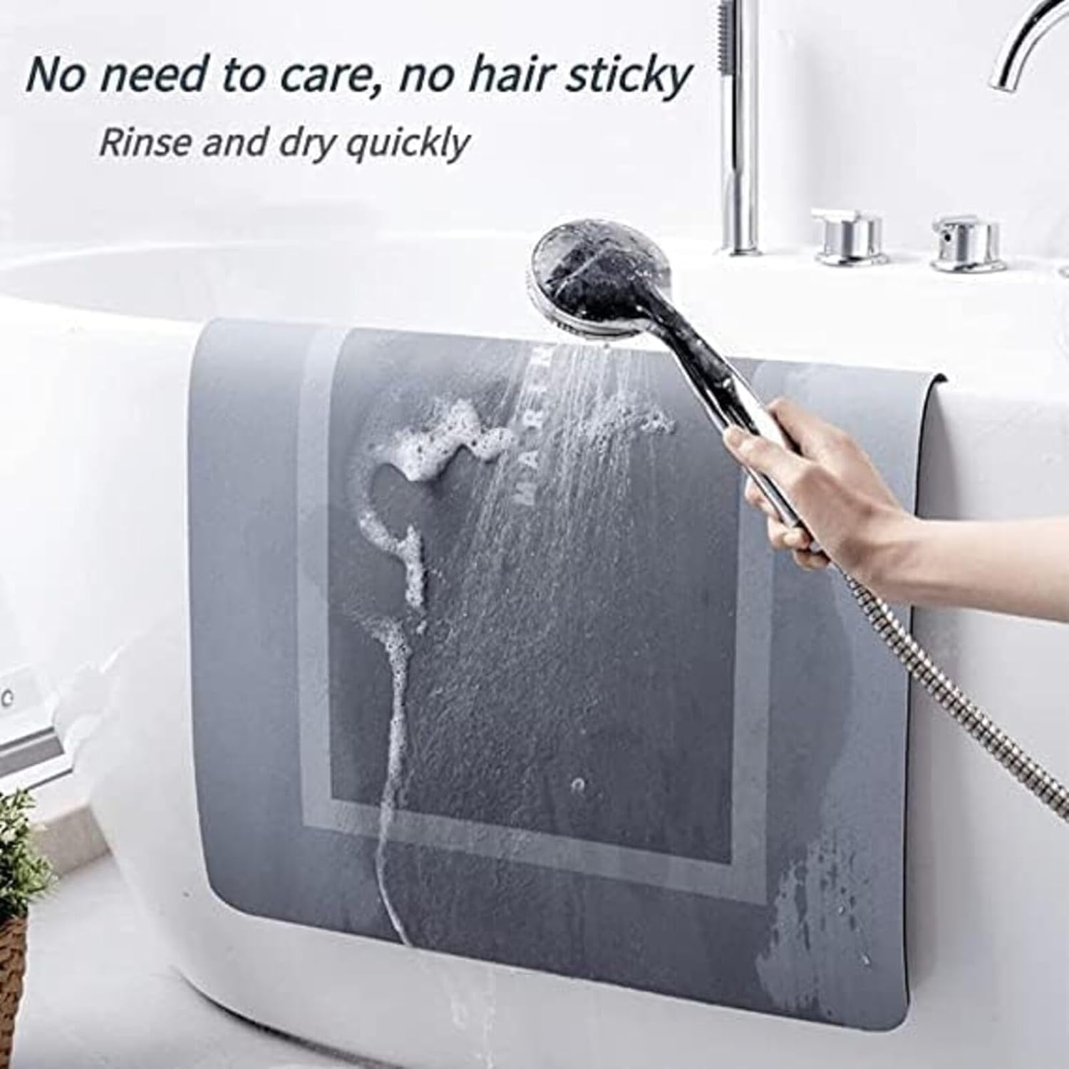 Best Quality Quick-Dry Non-Slip Home Mat Absorbent, Washable Square Floor Mat for Bathroom, Kitchen & Entryway - Random Color - Image 2