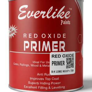 Everlike Red Oxide Primer 0.91 Liter Anti Rust Metal & Wood Primer for Strong Base Coating