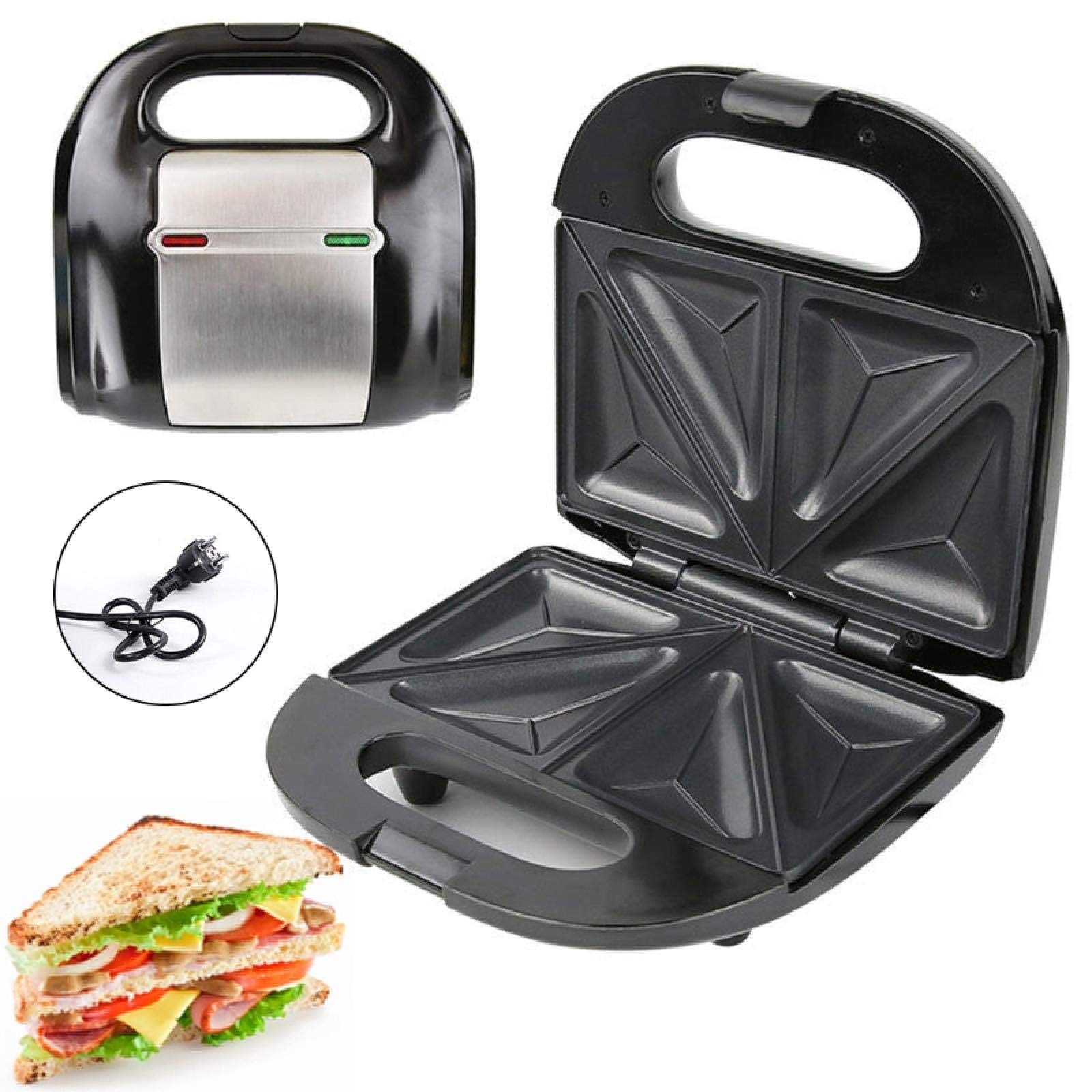 Philips Portable Sandwich Maker for Home & Office 2-Slice Non-Stick with Heat Indicator - Image 2