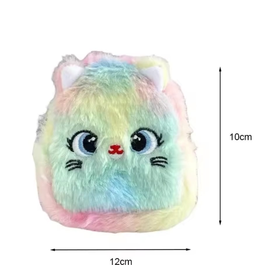 1pc Kawaii Rainbow Color Keyring Coin Purse for Girls Cute and Portable Storage Accessory- Random Colour - Image 2
