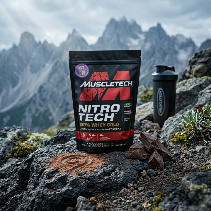 Nitro Tech Whey Protein Powder Muscle Building Formula - Image 2
