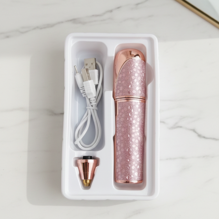 2 in 1 Electric Eyebrow Trimmer Rechargeable, Painless Hair Removal for Women (Random Color) - Image 2