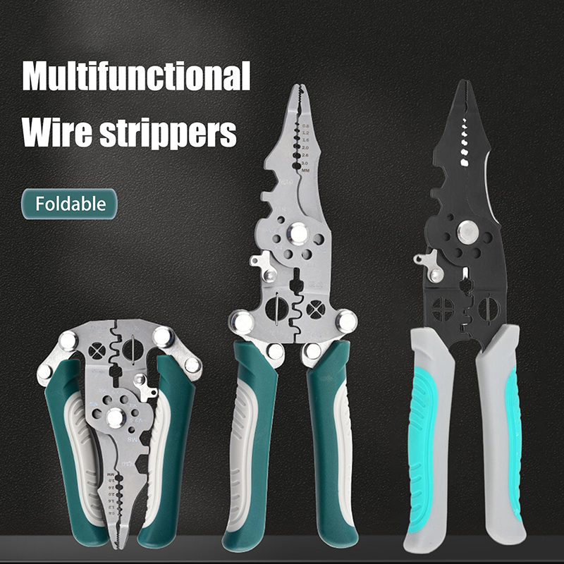 Multi-Function Wire Stripper and Cutter 10-in-1 Electrical Hand Tool with Cutting, Stripping, Crimping & Screwdriver Functions (Random Color) - Image 4