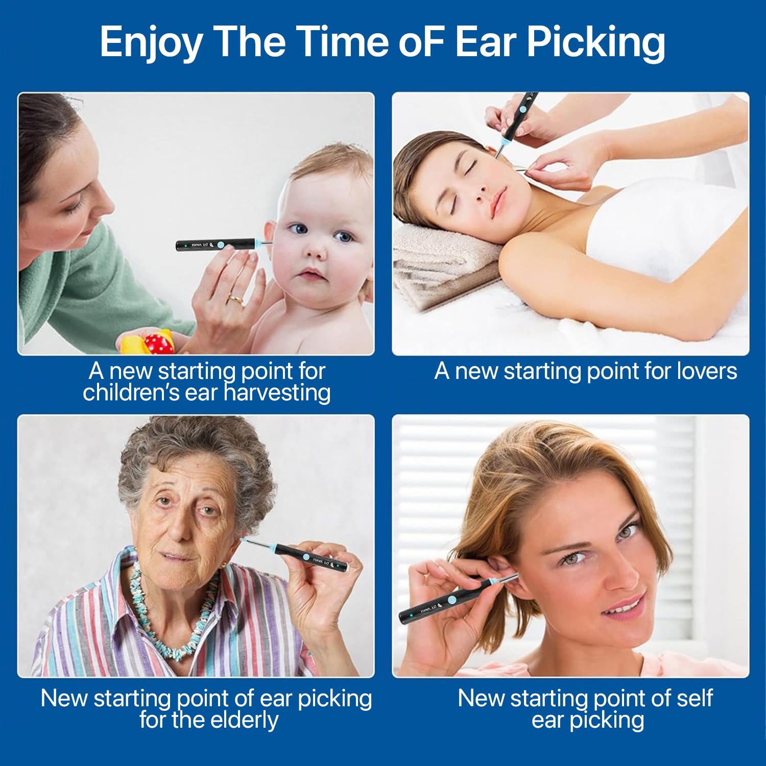 Rechargeable Smart Wireless Ear Camera Kit | Random Colour