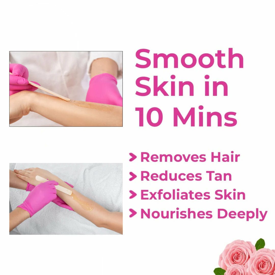 Meeoow Club 10 Min Painless Body Wax Orange Hair Removal Powder for Women - Image 3