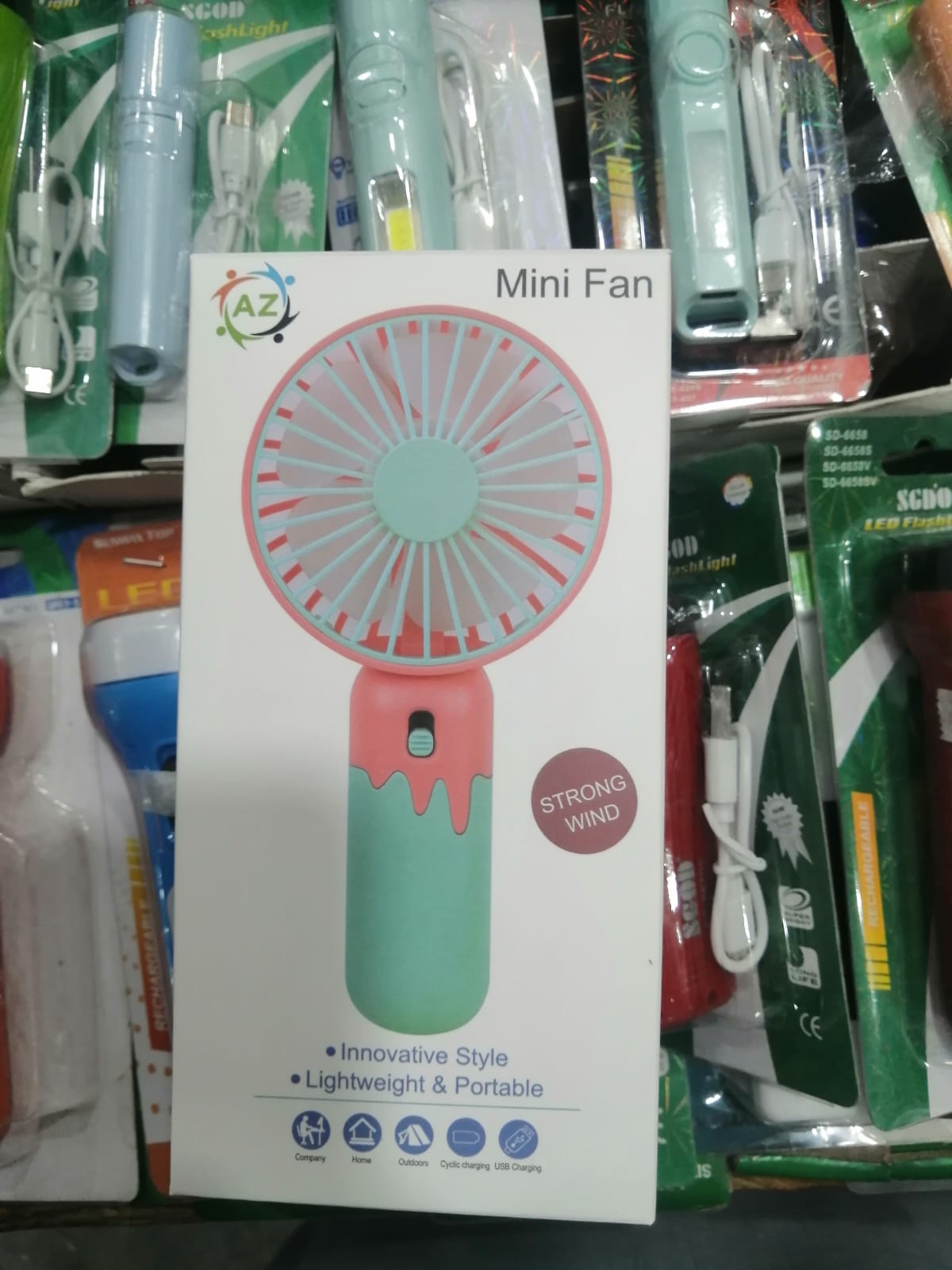 Rechargeable Mini Multifunctional Cooling Fan | Portable Desk & Handheld Fan - Image 4