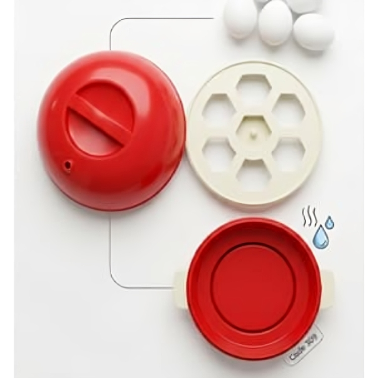 Egg Electric Egg Boiler and Vegetable Steamer Automatic Shut-Off Rapid Cooker for Healthy Breakfast & Steamed Snacks - Image 2