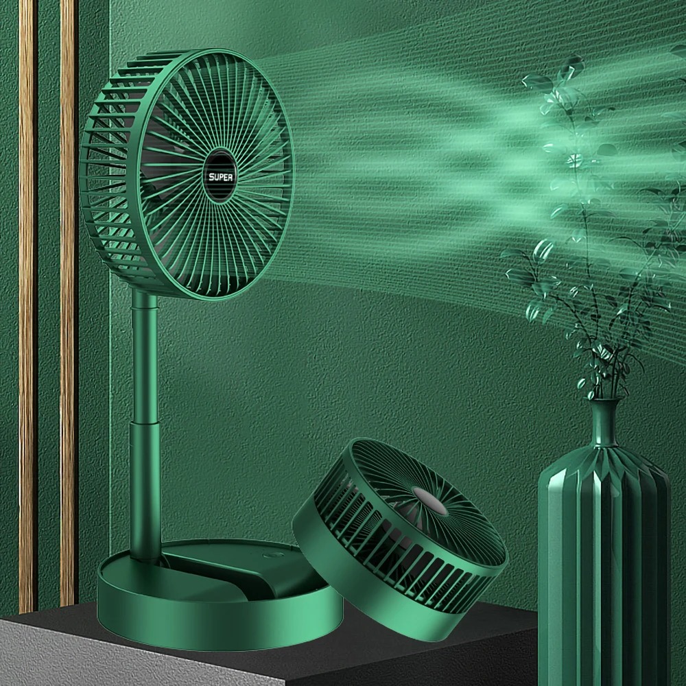 Rechargeable - Portable Telescopic Folding Fan Table Desk Fan - Image 4